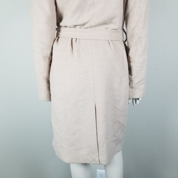 Madewell Delancey Blush Wool Blend Belted Coat Size Medium F4887 - Picture 6 of 14
